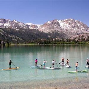 summer 2025 in mammoth lakes paddleboarding