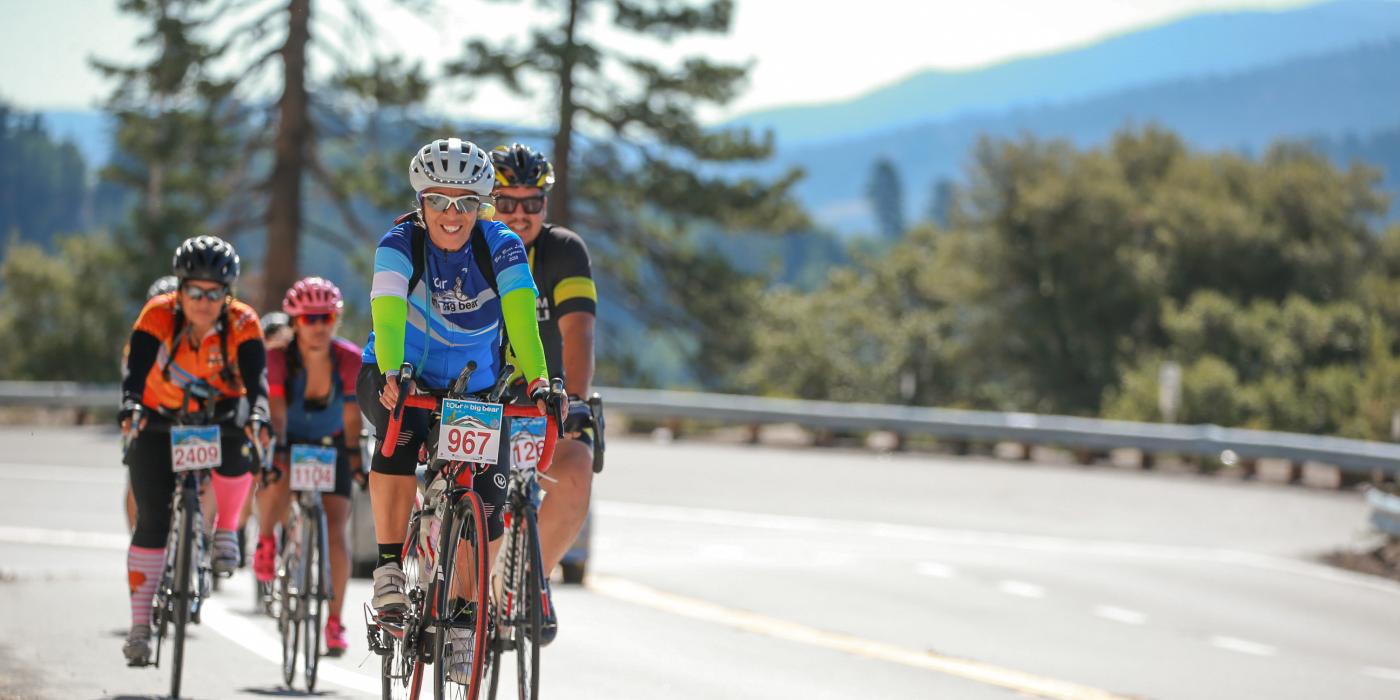 Cyclists compete in the Tour de Big Bear